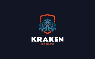 Mascot Modern Kraken Logo Design