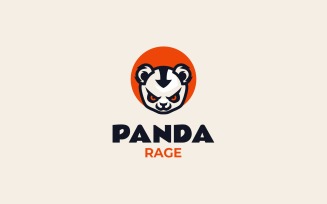Mascot Panda Rage Logo Design