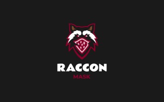 Mascot Raccoon Mask Logo Design