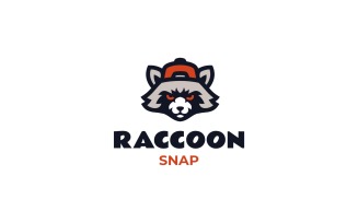 Mascot Raccoon Snap Logo Design