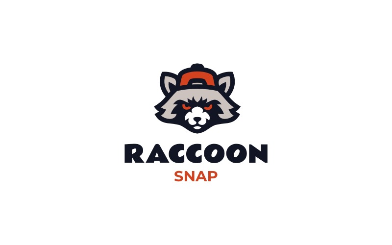 Mascot Raccoon Snap Logo Design Logo Template