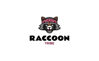 Mascot Raccoon Tribe Logo Design