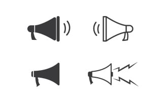 Speaker Sound waves vector logo illustration design v3.1