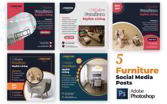 Strugling with Furniture Sales Download Now this Modern Furniture Social Media Templates PSD