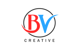 BV Letter Initials Logo Design Template