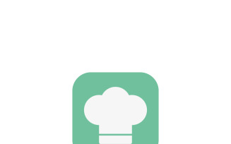 Chef Hat Silhouette Vector Icon for Culinary Websites and Apps