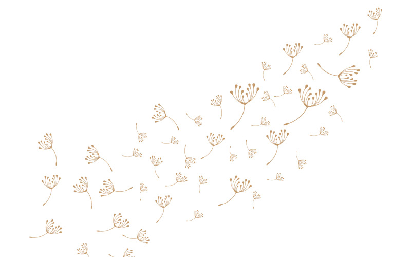 Dandelion Flower Logo Design Minimalist Template V4 Logo Template