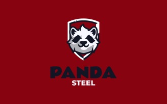 Mascot Steel Panda Logo Design