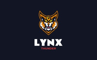 Mascot Thunder Lynx Logo Design