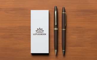 Paper logo mockup for branding
