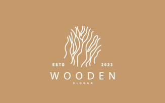 Wood Logo Wood Layer Illustration Design V10