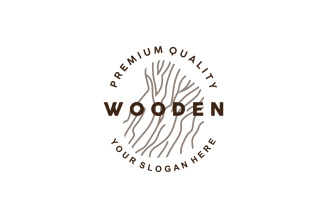 Wood Logo Wood Layer Illustration Design V13