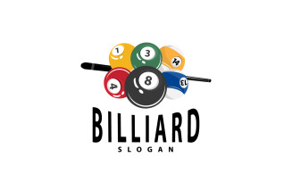 Billiard Logo Minimalist Design Illustration Template V10