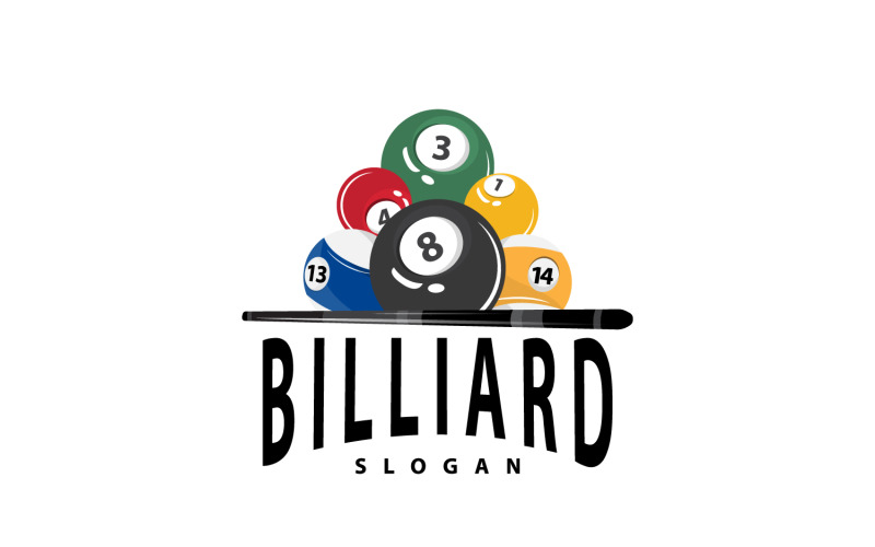 Billiard Logo Minimalist Design Illustration Template V11 Logo Template