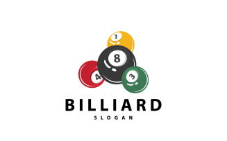 Billiard Logo Minimalist Design Illustration Template V4