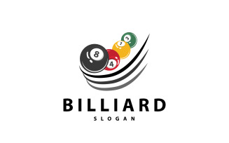 Billiard Logo Minimalist Design Illustration Template V7