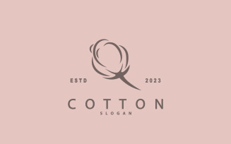 Cotton Logo Minimalist Design Illustration Template V7