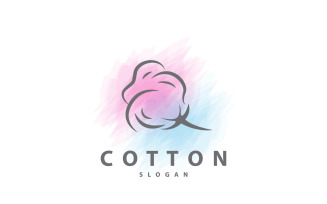 Cotton Logo Minimalist Design Illustration Template V9