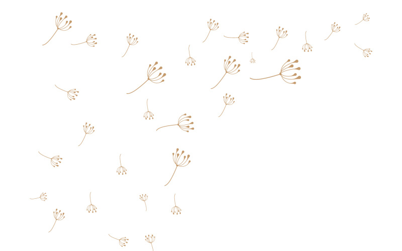 Dandelion Flower Logo Design Minimalist Template V13 Logo Template