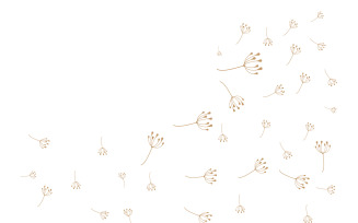 Dandelion Flower Logo Design Minimalist Template V15