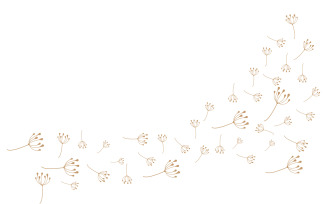 Dandelion Flower Logo Design Minimalist Template V16