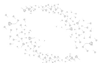 Dandelion Flower Logo Design Minimalist Template V22