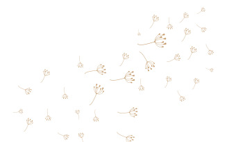 Dandelion Flower Logo Design Minimalist Template V24