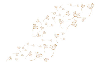 Dandelion Flower Logo Design Minimalist Template V29