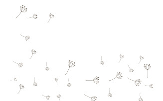 Dandelion Flower Logo Design Minimalist Template V31