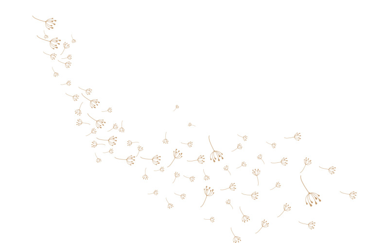 Dandelion Flower Logo Design Minimalist Template V33 Logo Template