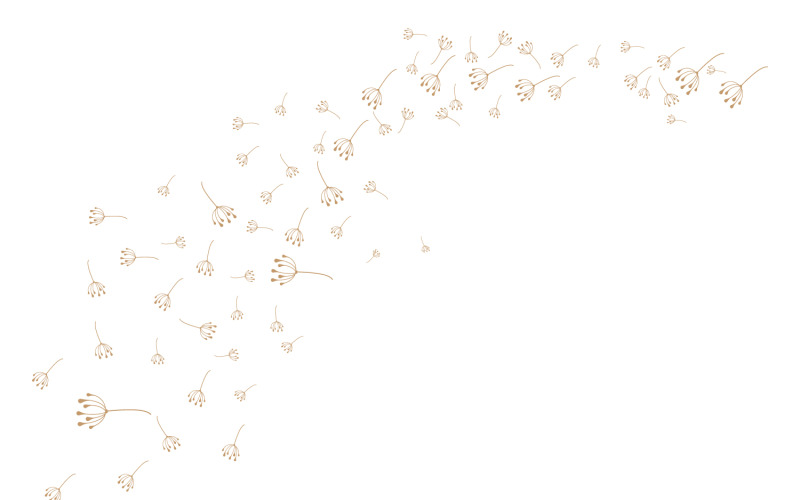 Dandelion Flower Logo Design Minimalist Template V34 Logo Template