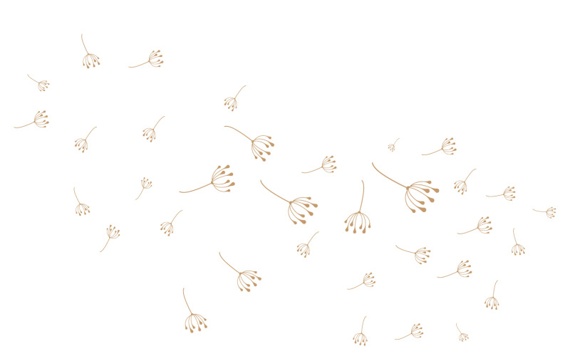 Dandelion Flower Logo Design Minimalist Template V35 Logo Template