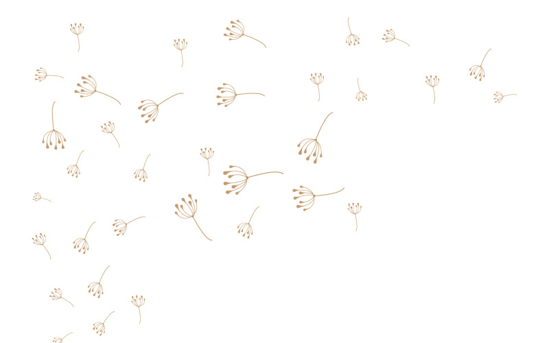 Dandelion Flower Logo Design Minimalist Template V36 Logo Template