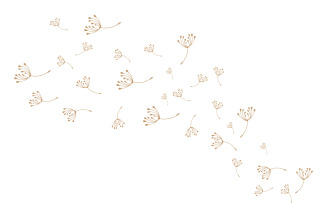 Dandelion Flower Logo Design Minimalist Template V37