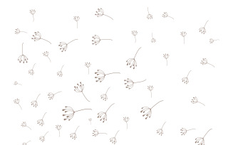 Dandelion Flower Logo Design Minimalist Template V40