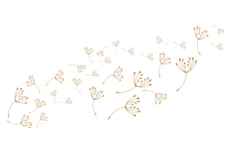 Dandelion Flower Logo Design Minimalist Template V6