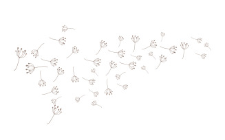 Dandelion Flower Logo Design Minimalist Template V7