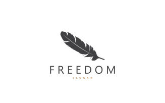 Feather Logo Design Minimalist Template V11