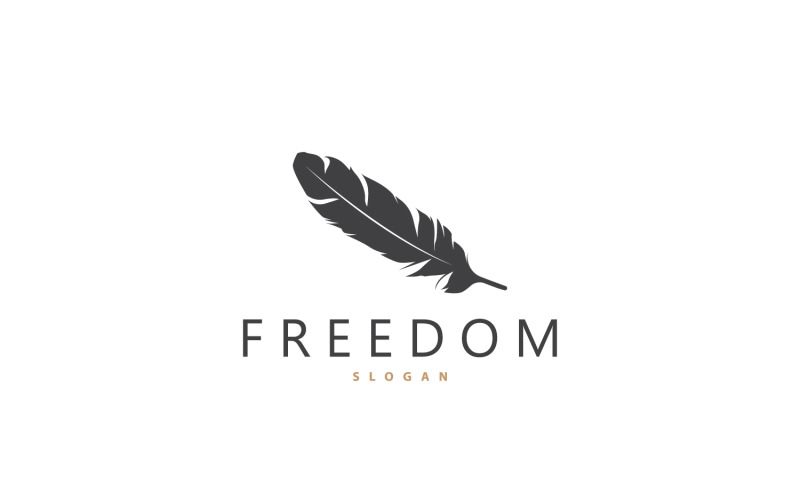 Feather Logo Design Minimalist Template V11 Logo Template