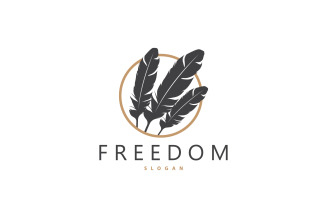 Feather Logo Design Minimalist Template V15