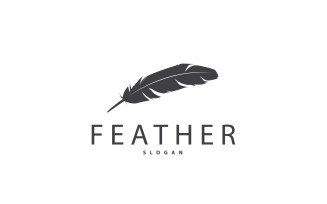 Feather Logo Design Minimalist Template V1