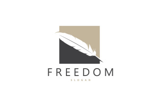 Feather Logo Design Minimalist Template V6