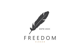 Feather Logo Design Minimalist Template V7