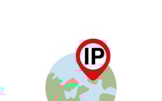 Modern IP Address Vector Icon: Network Symbol Illustration