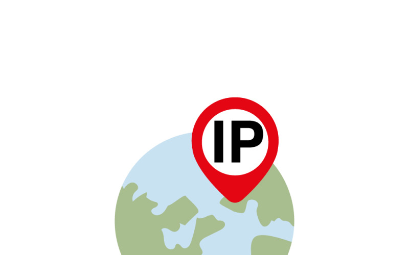 Modern IP Address Vector Icon: Network Symbol Illustration Vector Graphic