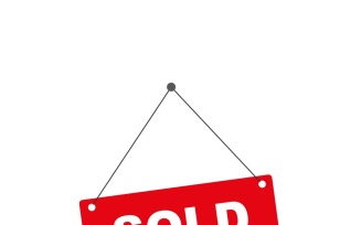 Modern Sold Tag Vector Icon for E-Commerce and Real Estate Listings