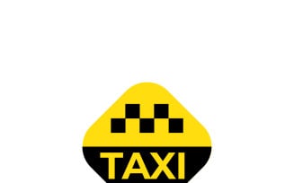 Modern Taxi Cab Sign Icon - Vector EPS for Transport Apps & Branding