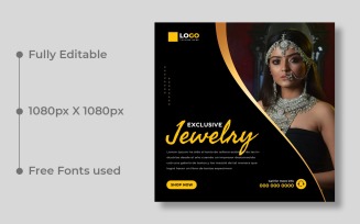 Wedding Jewelry Social Media Post Banner Template Ver-15