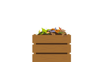 Eco-Friendly Compost Heap Organic Waste Flat Vector Illustration