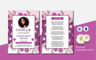 Funeral Prayer Card Template – Elegant & Customizable Design